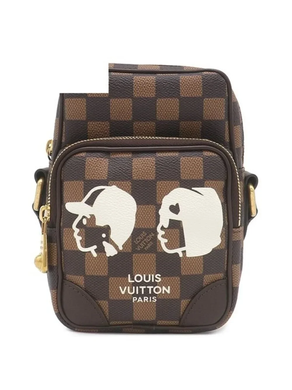 Louis Vuitton Shoulder Bag Amazon Damier Canvas Ebene Gold Pharrell Williams